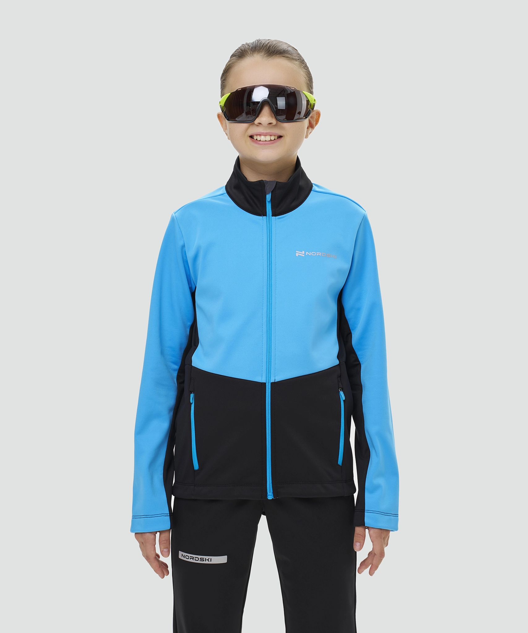 Тренировочная куртка Nordski Jr. Advance Light Blue/Black