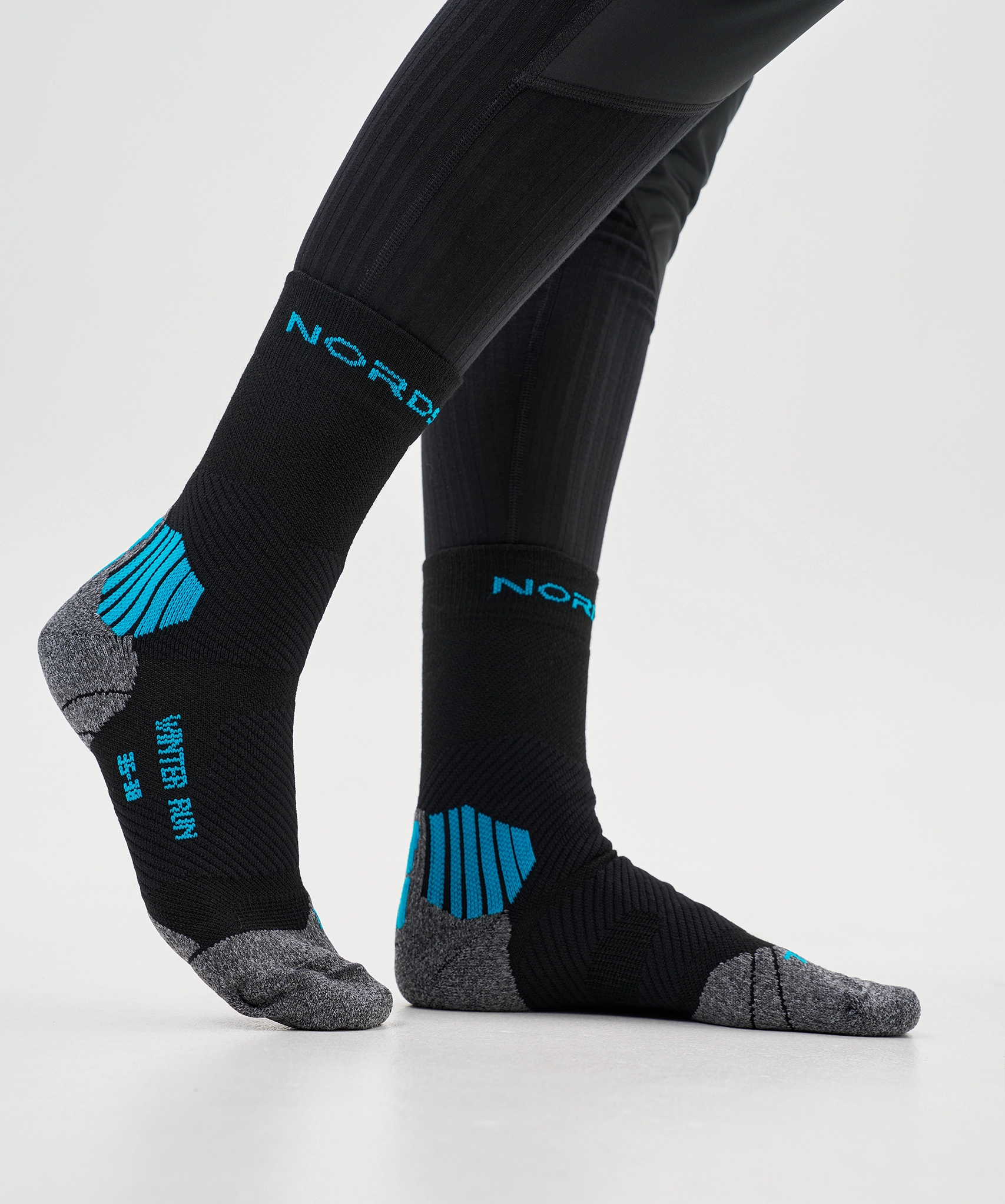 Носки Winter Run Black/Light Blue
