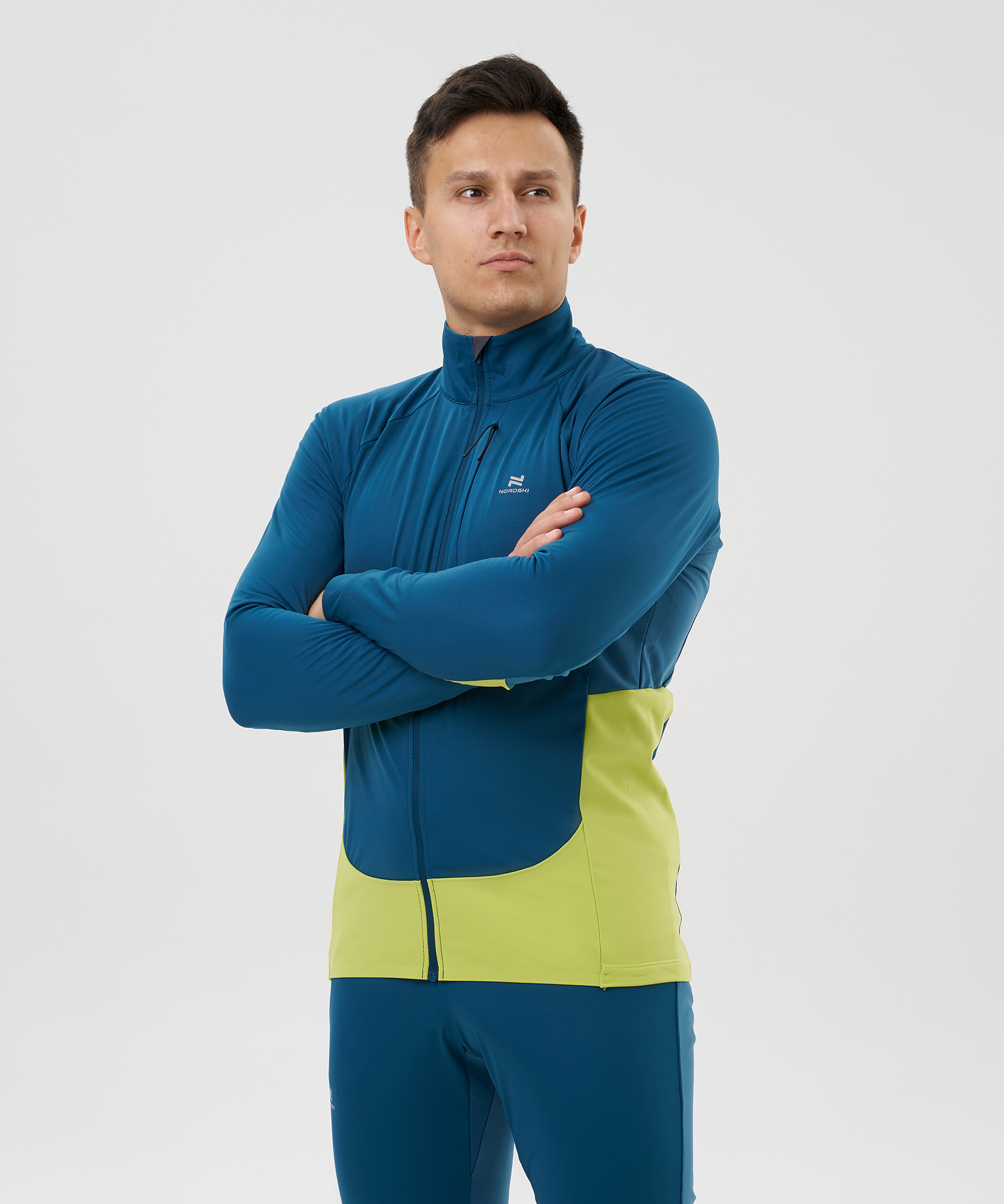 Тренировочная куртка Nordski Race Dark Jeans/Lime