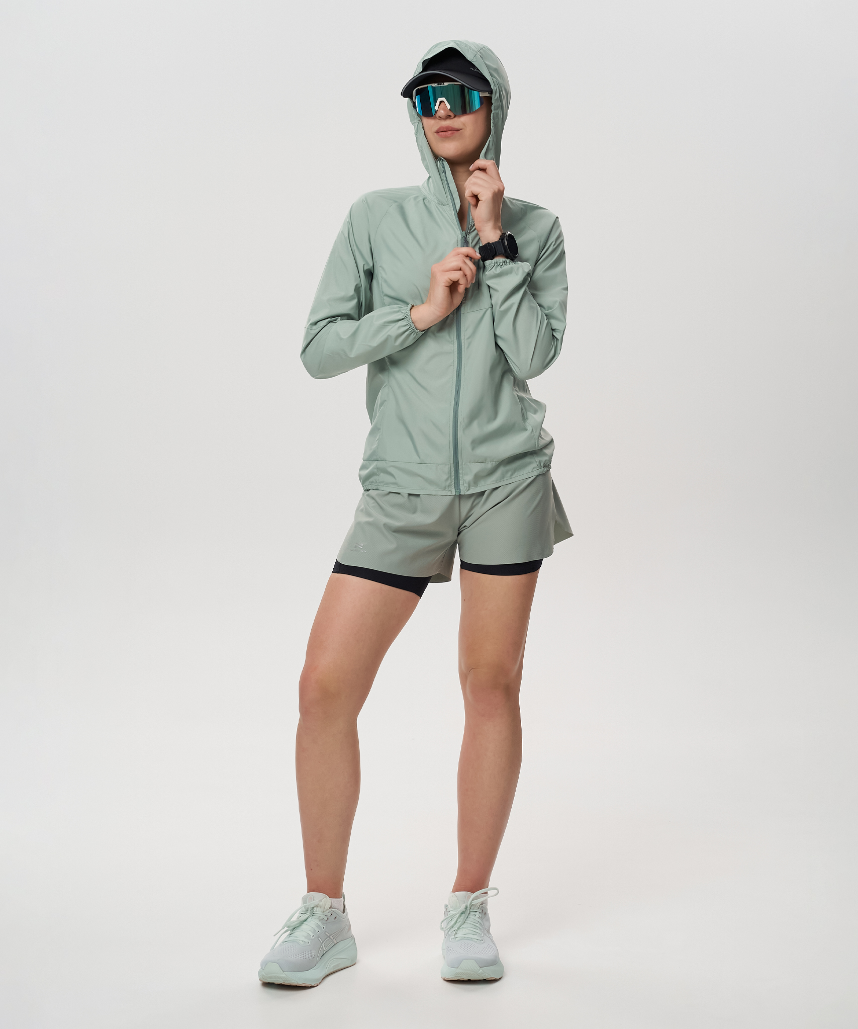Шорты 2 в 1 Nordski Road Ice Mint/Black W