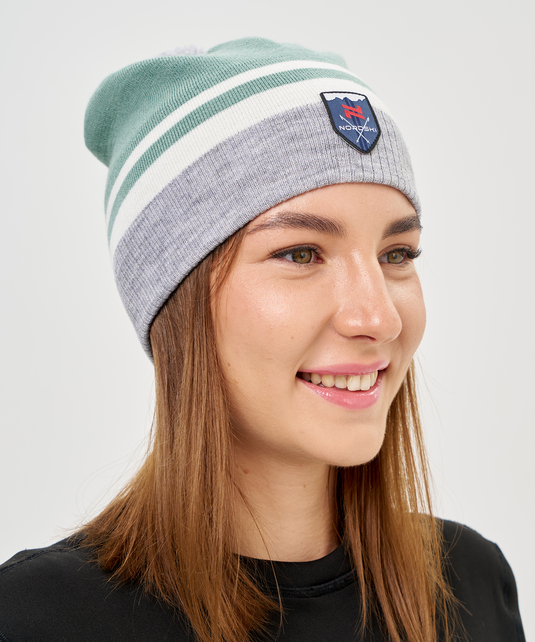 Шапка Nordski Move Ice Mint/Grey